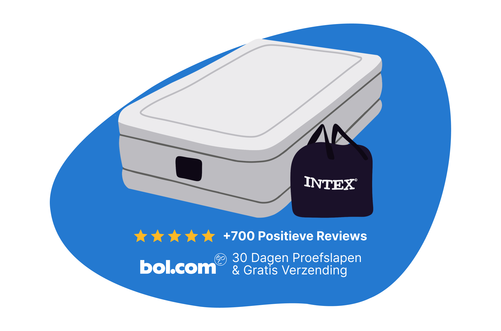 Intex ultra plush twin luchtbed 1 persoons